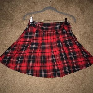 Plaid mini skirt